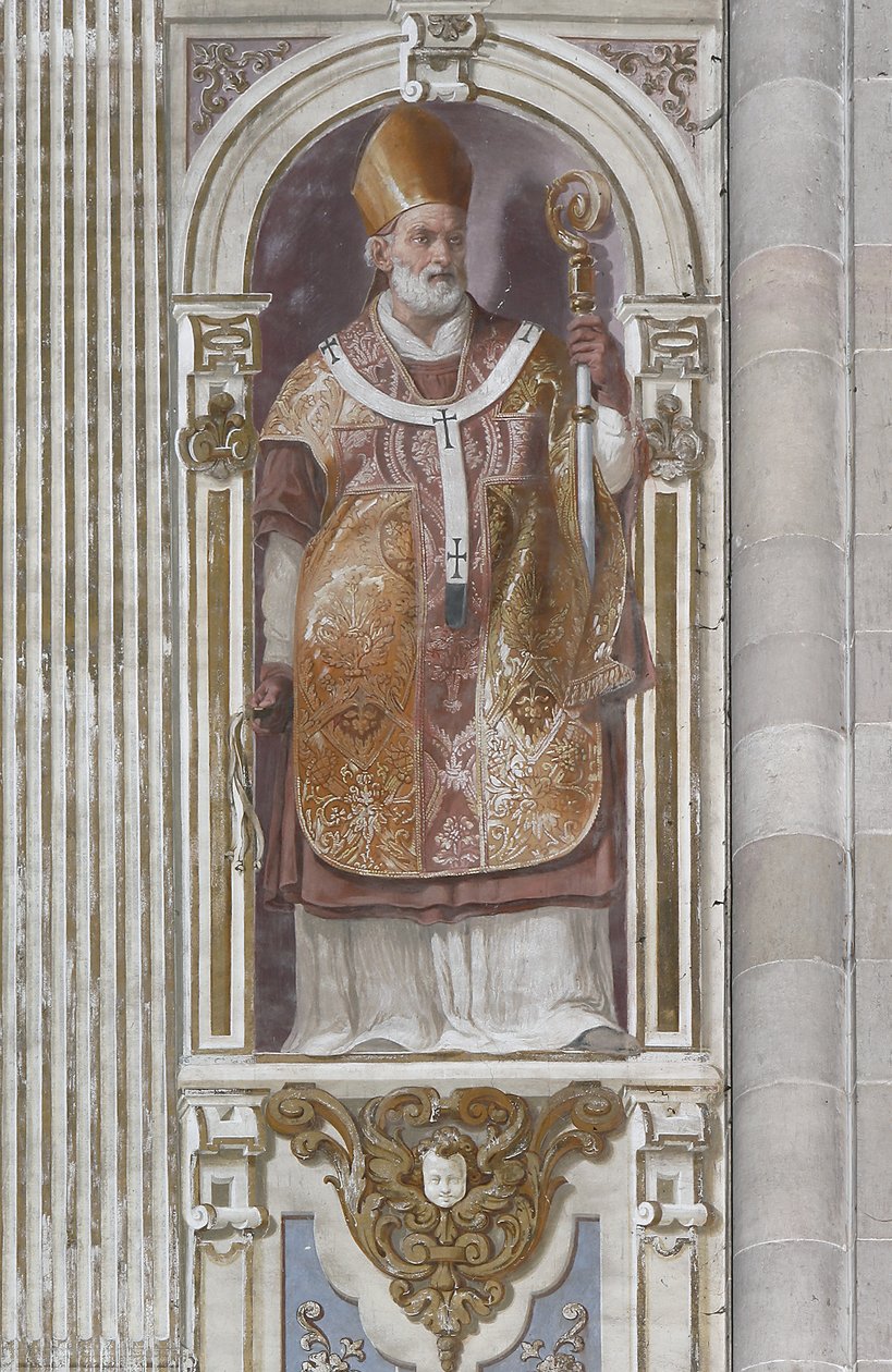 Saint Ambrose (fresko) av Daniele Crespi