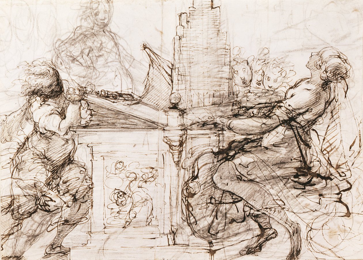 Den hellige Cecilia ved orgelet, 1620-1629 av Daniele Crespi
