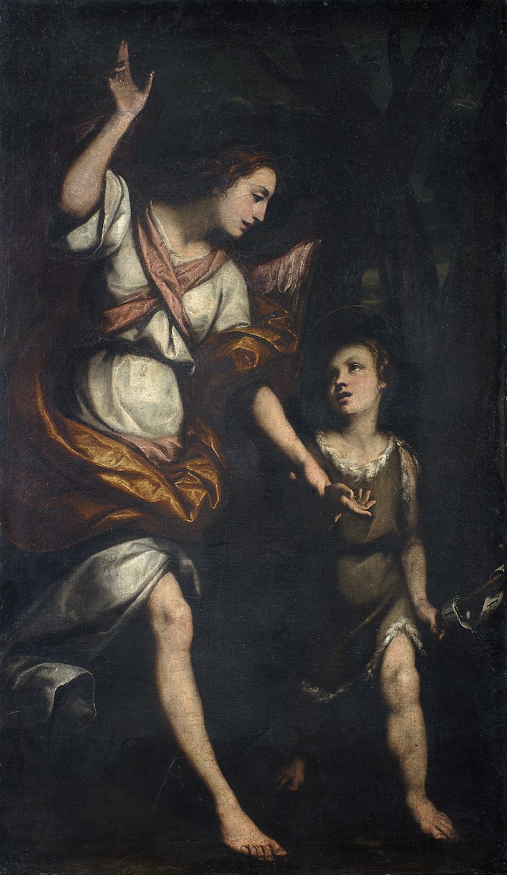 Johannes og engelen i ørkenen, 1623 av Daniele Crespi
