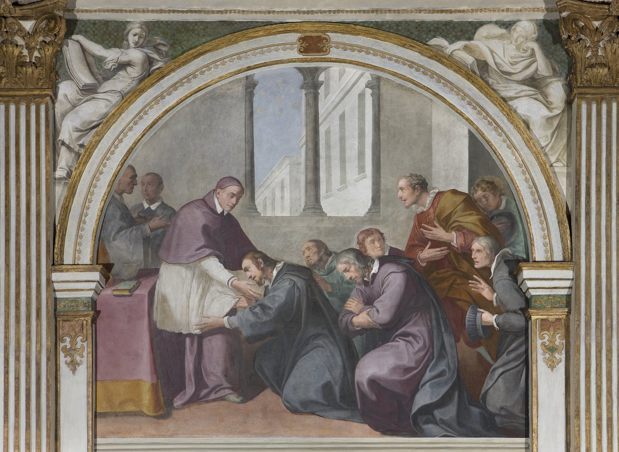 St. Hugh og St. Bruno og hans følgesvenner, 1629 av Daniele Crespi