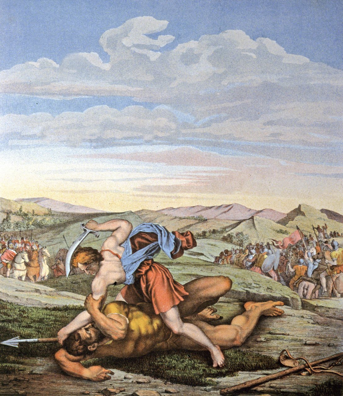 David og Goliat av Daniele da Volterra (1509 66) (after)