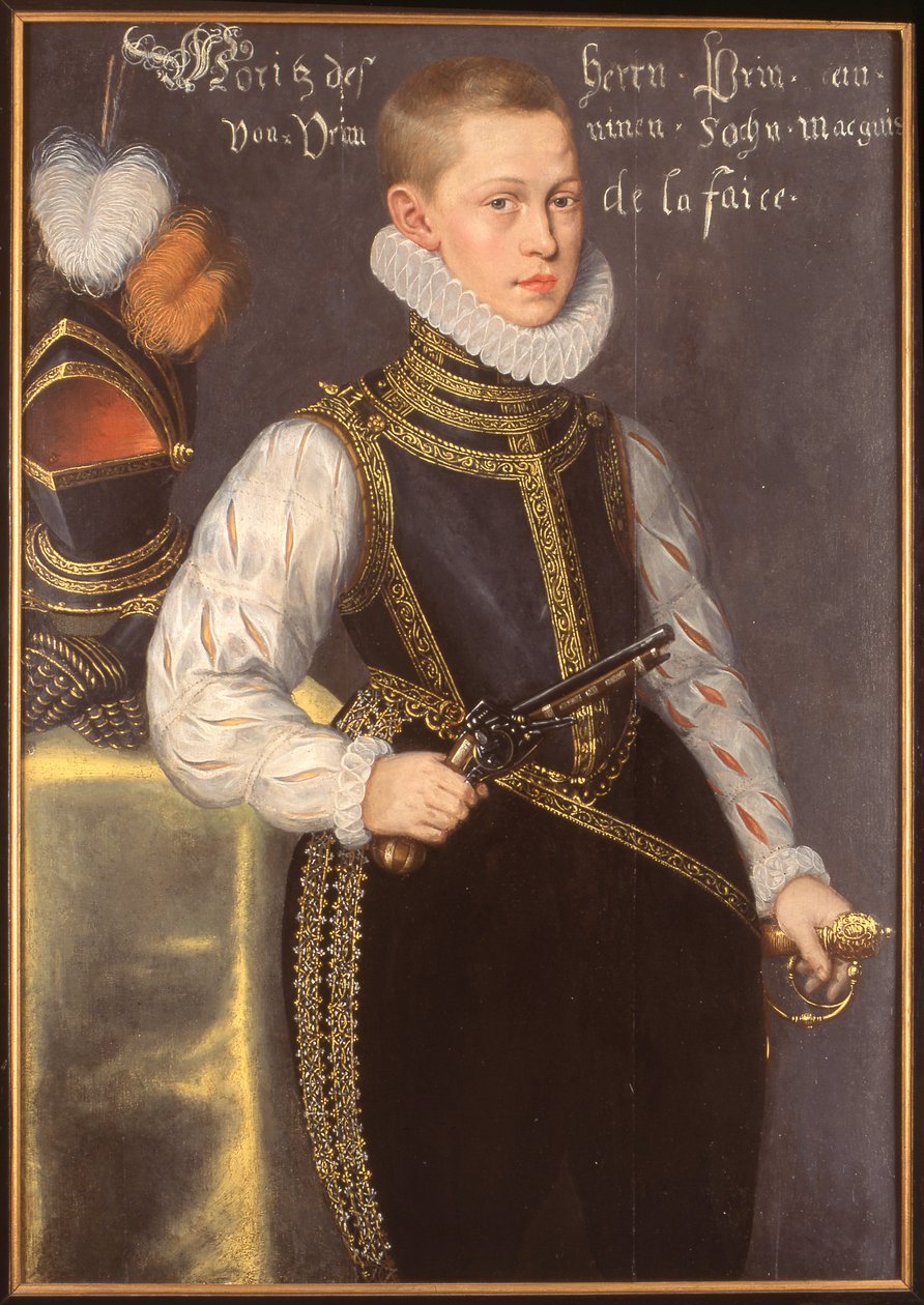 Portrett av Maurice Prince of Orange av Daniël van den Queborn  