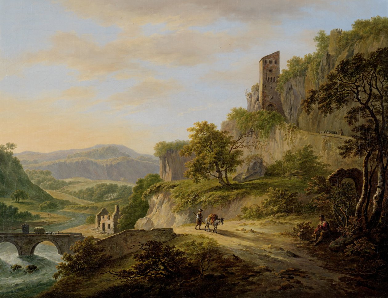 Utsikt over Civita Castellana av Daniël Dupré (signed by artist)