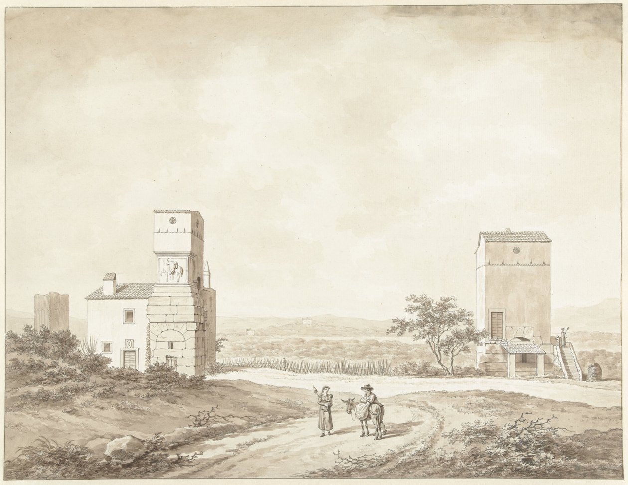 Ruinene av Villa Adriana nær Tivoli av Daniël Dupré