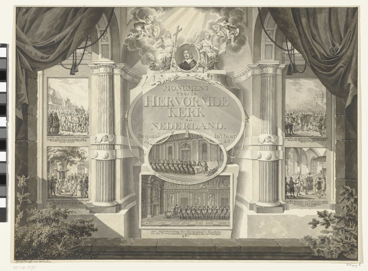 Monument til den reformerte kirken i Nederland, fra 1566 Monument til den reformerte kirken i Nederland. Begynte i år 1566 (tittel på objekt) av Daniël Kerkhoff