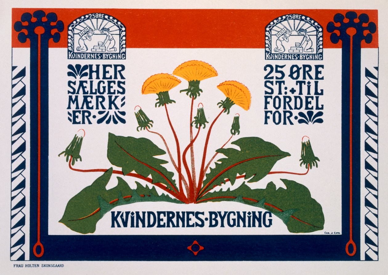 Plakat som reklamerer for kvinnebygningen, sent på 1800-tallet – begynnelsen av 1900-tallet av Danish School