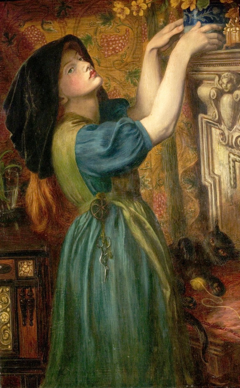 Marigolds (The Bower Maiden, Fleur-de-Marie), 1874 av Dante Gabriel Charles Rossetti