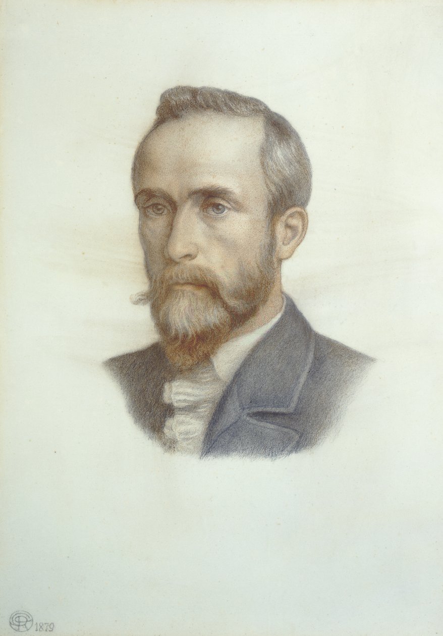 Portrett av Frederick Richard Leyland, 1879 (farget kritt på papir) av Dante Gabriel Charles Rossetti
