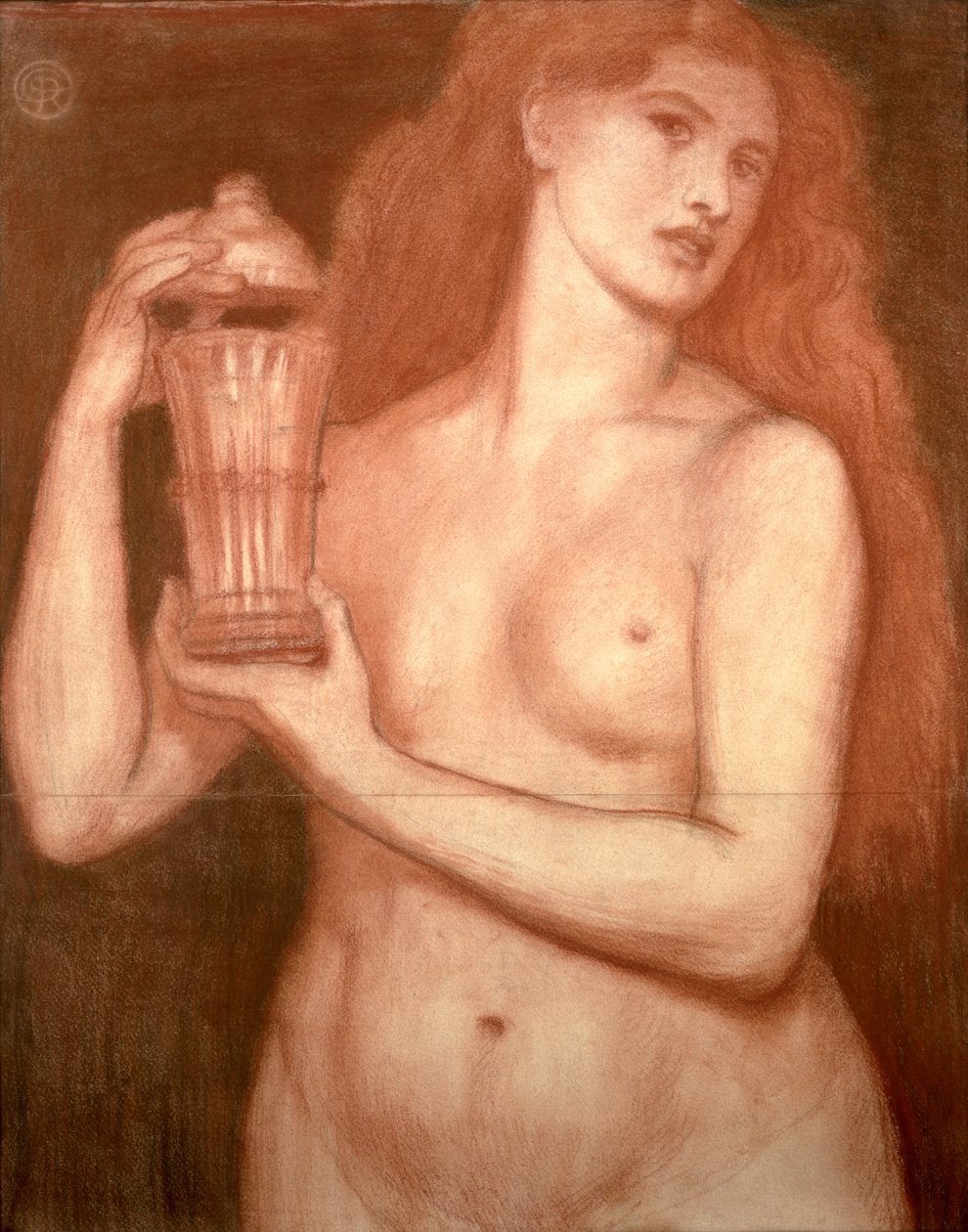 Studie av en naken kvinne av Dante Gabriel Charles Rossetti