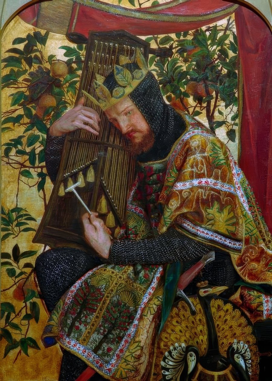 David som konge av Dante Gabriel Charles Rossetti