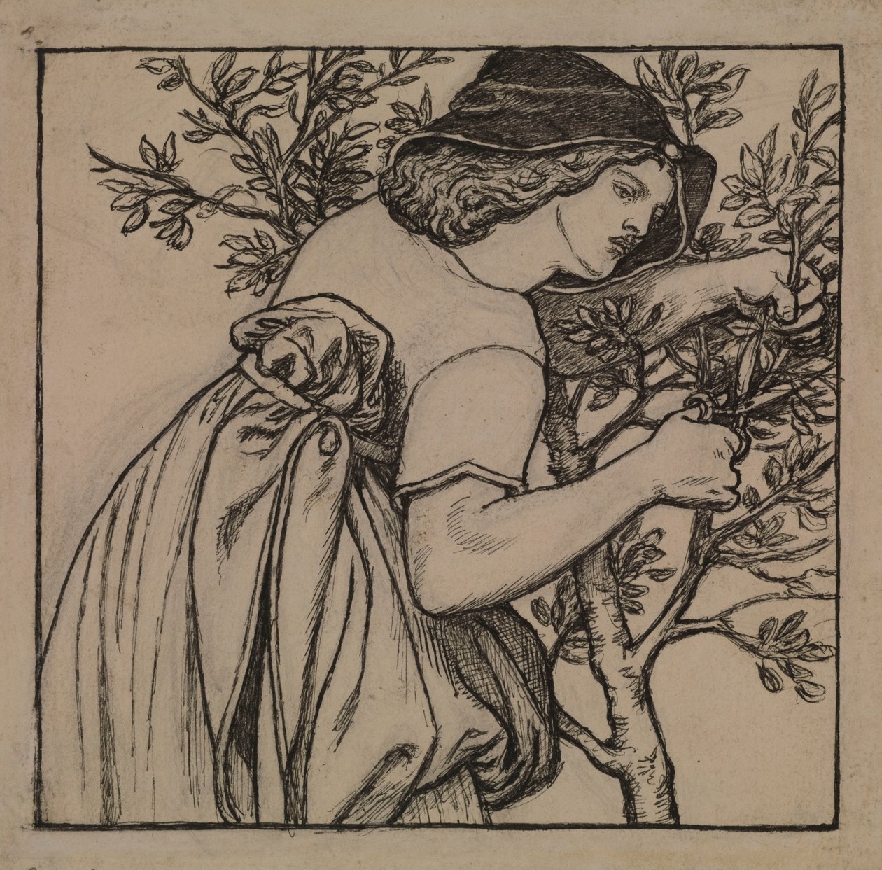 Bryllupsreise til kong Renés av Dante Gabriel Charles Rossetti