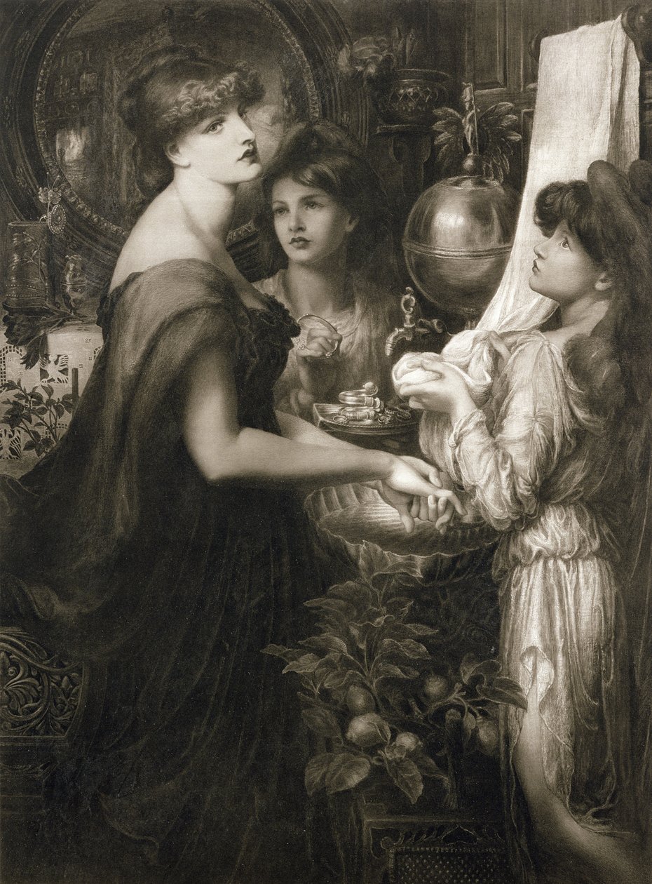 La Bella Mano, 1905 (fotogravyr) (se 106994) av Dante Gabriel Charles Rossetti