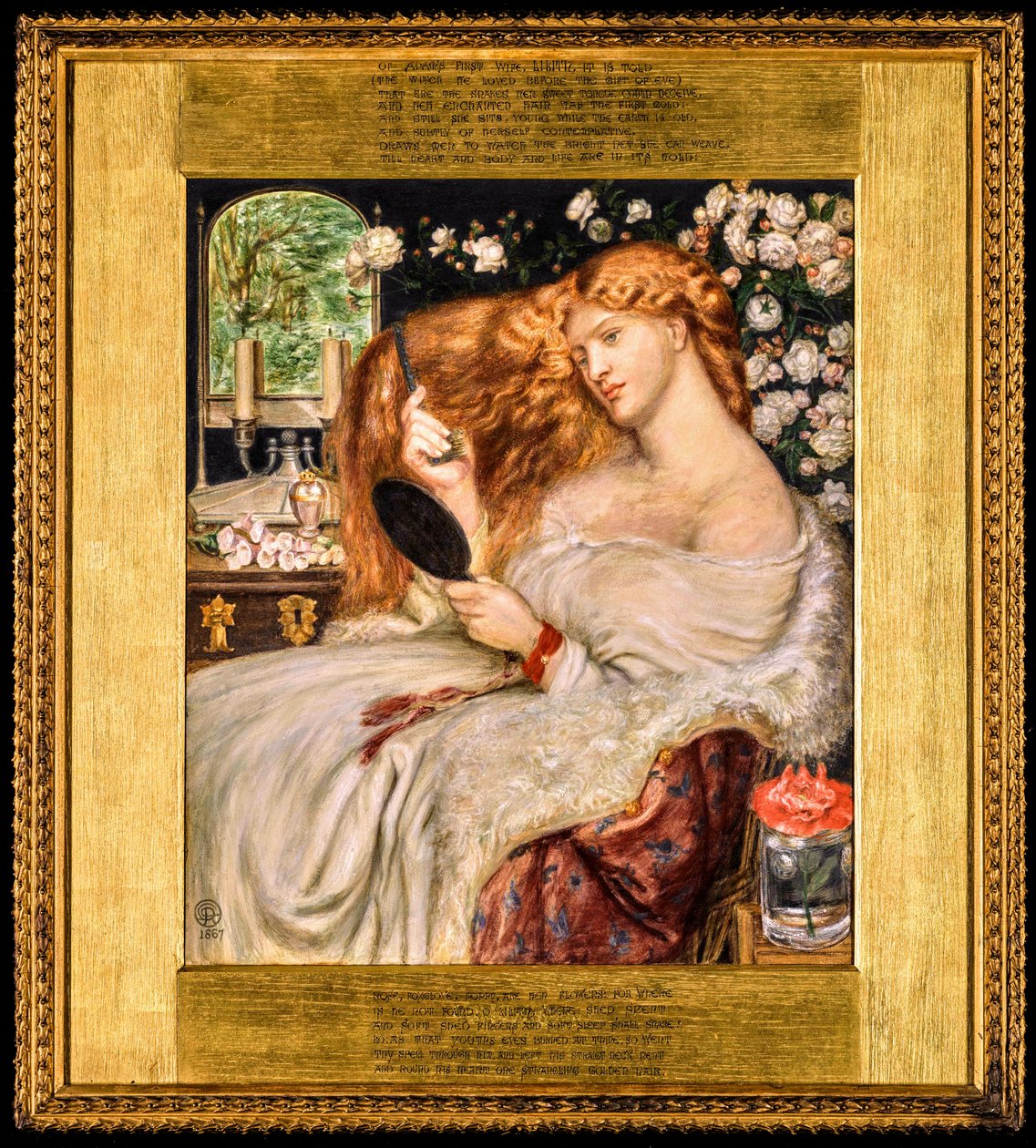 Lady Lilith av Dante Gabriel Charles Rossetti