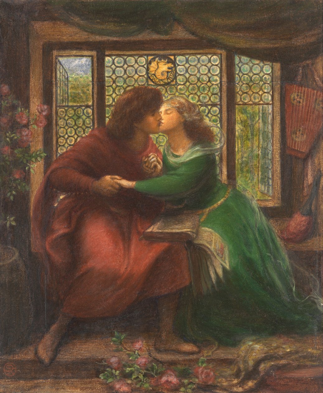 Paolo og Francesca fra Rimini av Dante Gabriel Charles Rossetti