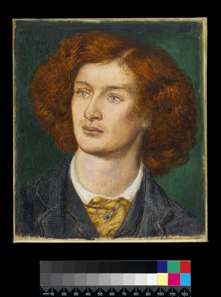 Portrett av Algernon Charles Swinburne, 1861 av Dante Gabriel Charles Rossetti