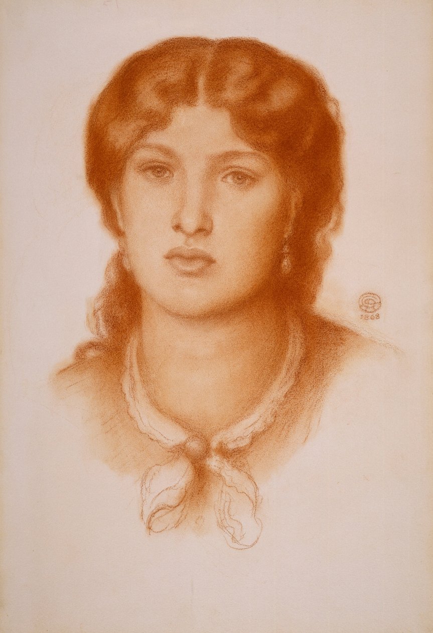 Portrett av Fanny Cornforth av Dante Gabriel Charles Rossetti