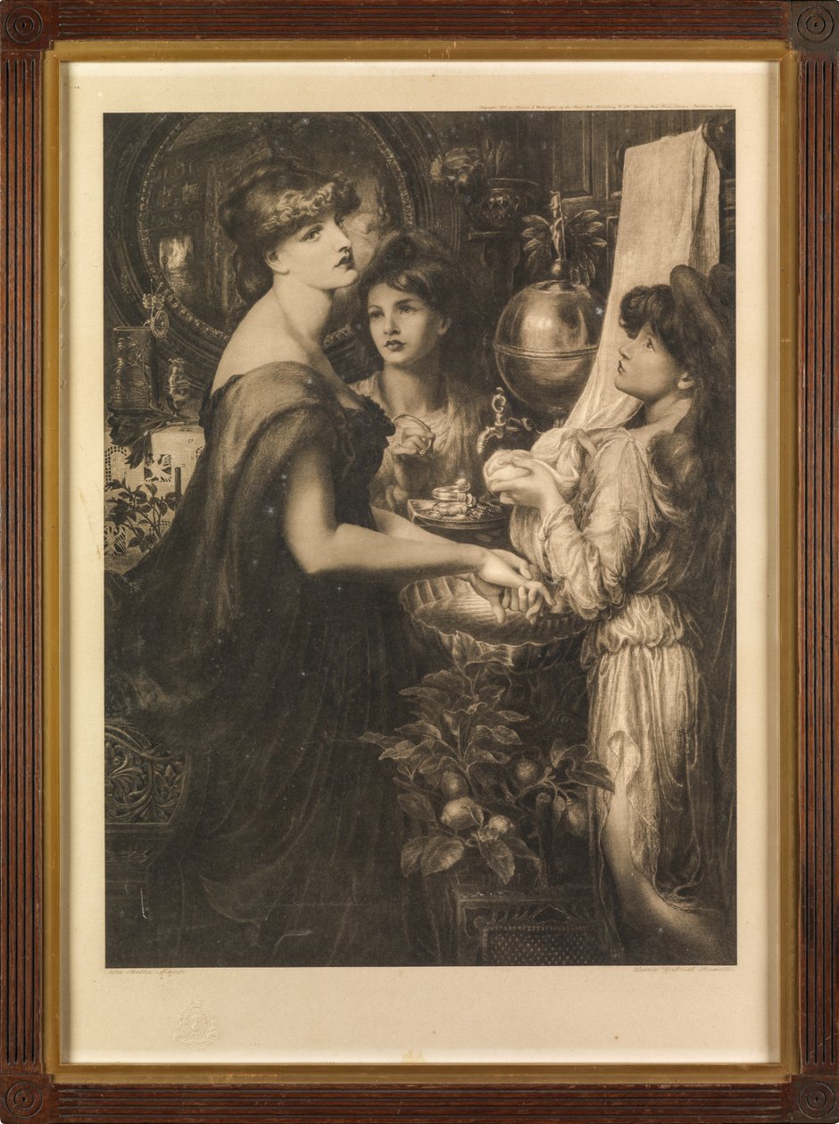 Den vakre hånden av Dante Gabriel (after) Rossetti