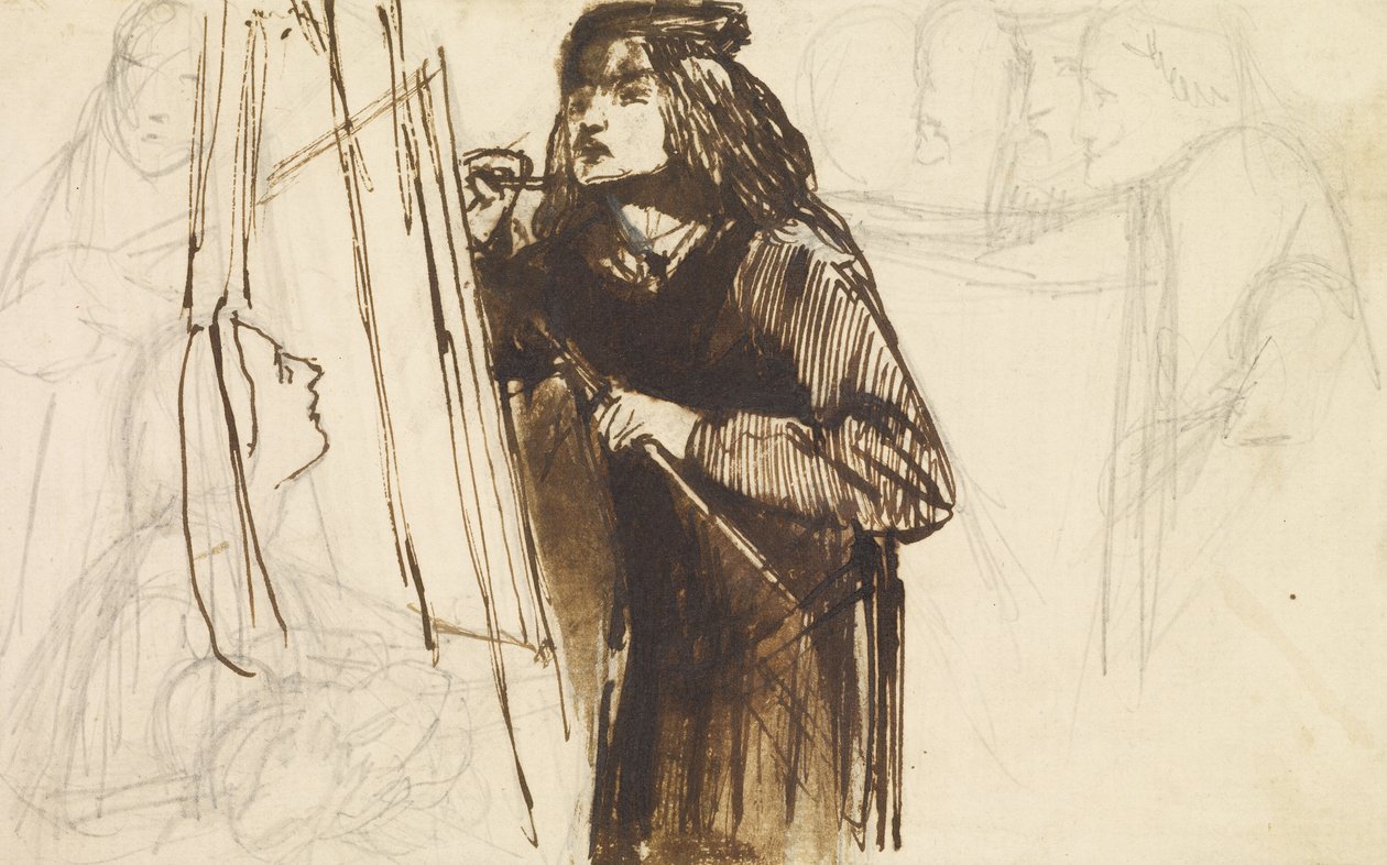 En maler i arbeid, 1850-1852 av Dante Gabriel Charles Rossetti