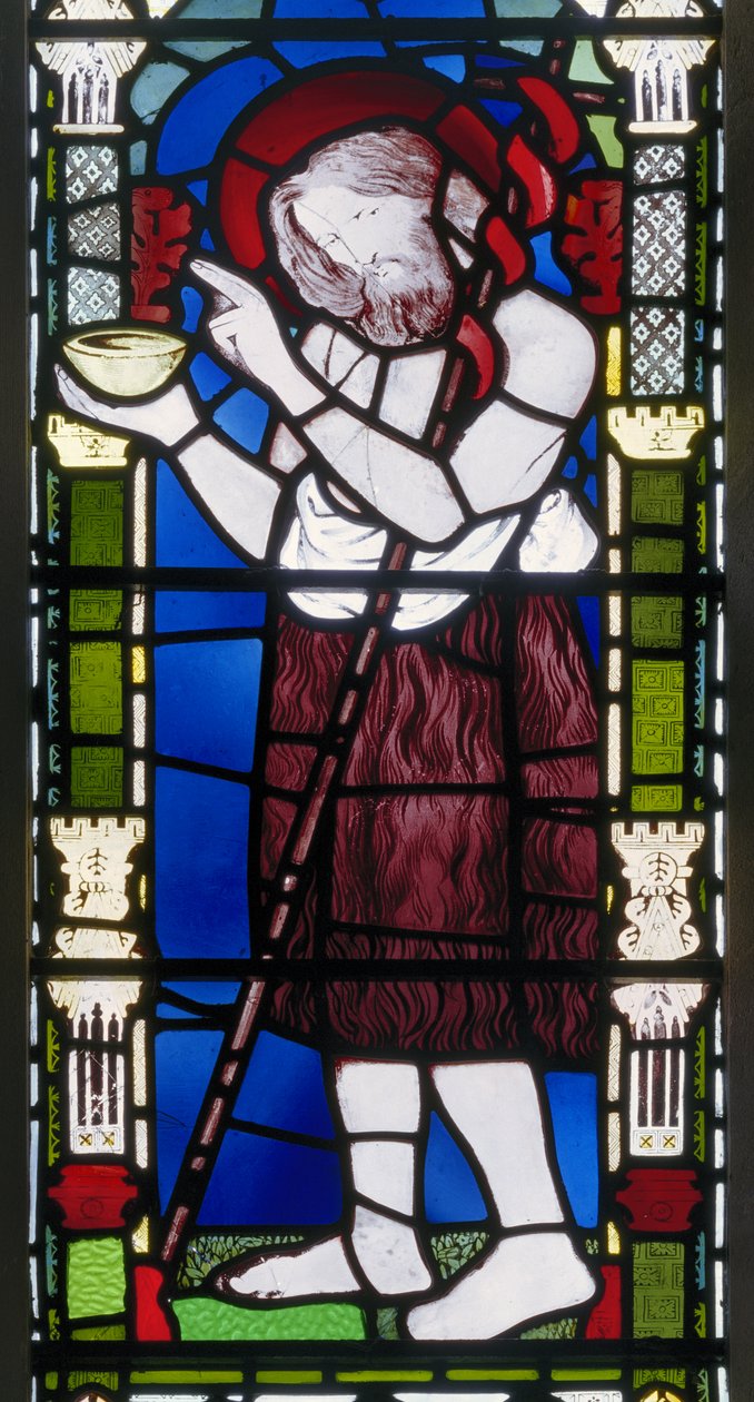 Banstead, All Saints, Morris Marshall & Faulkner & Co, DG Rossetti, John The Baptist, 1863 av Dante Gabriel Charles Rossetti