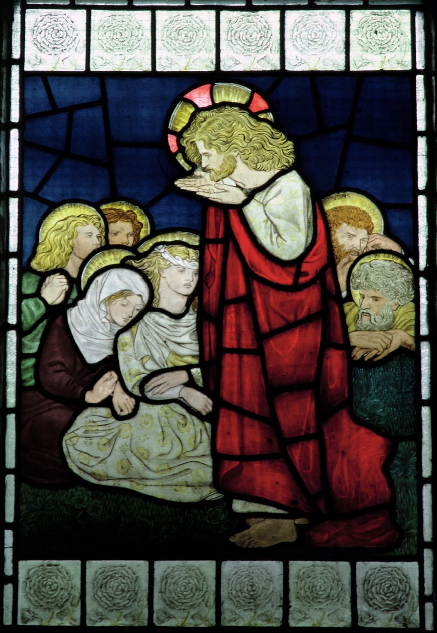 Christ Preaching, ca. 1870 (farget glass) av Dante Gabriel Charles Rossetti