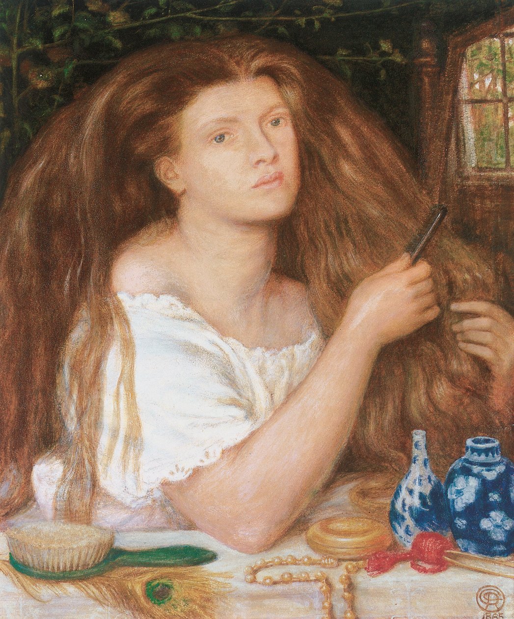 Gylne lokker, 1865 av Dante Gabriel Charles Rossetti