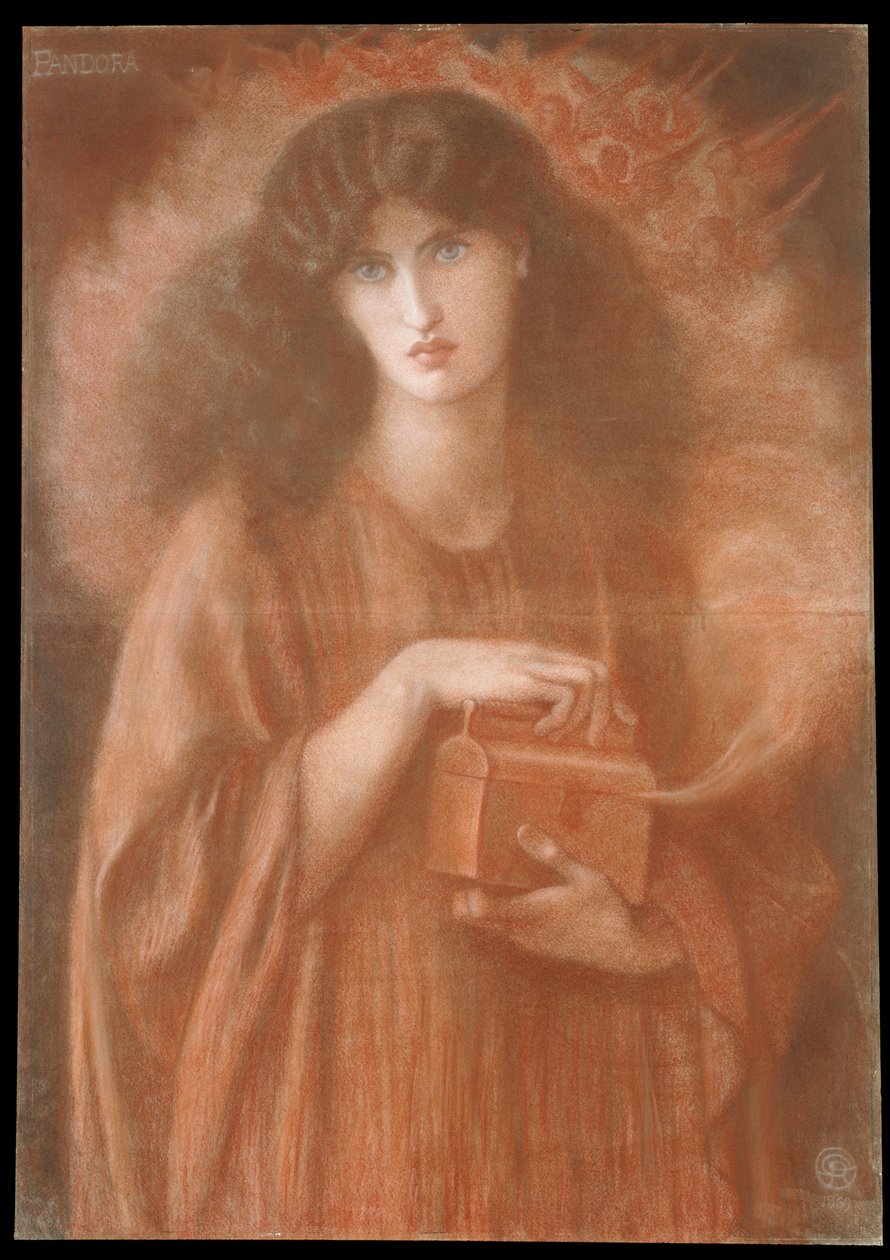 Pandora, 1869 av Dante Gabriel Charles Rossetti