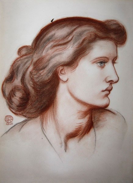 Portrett av Alexa Wilding av Dante Gabriel Charles Rossetti