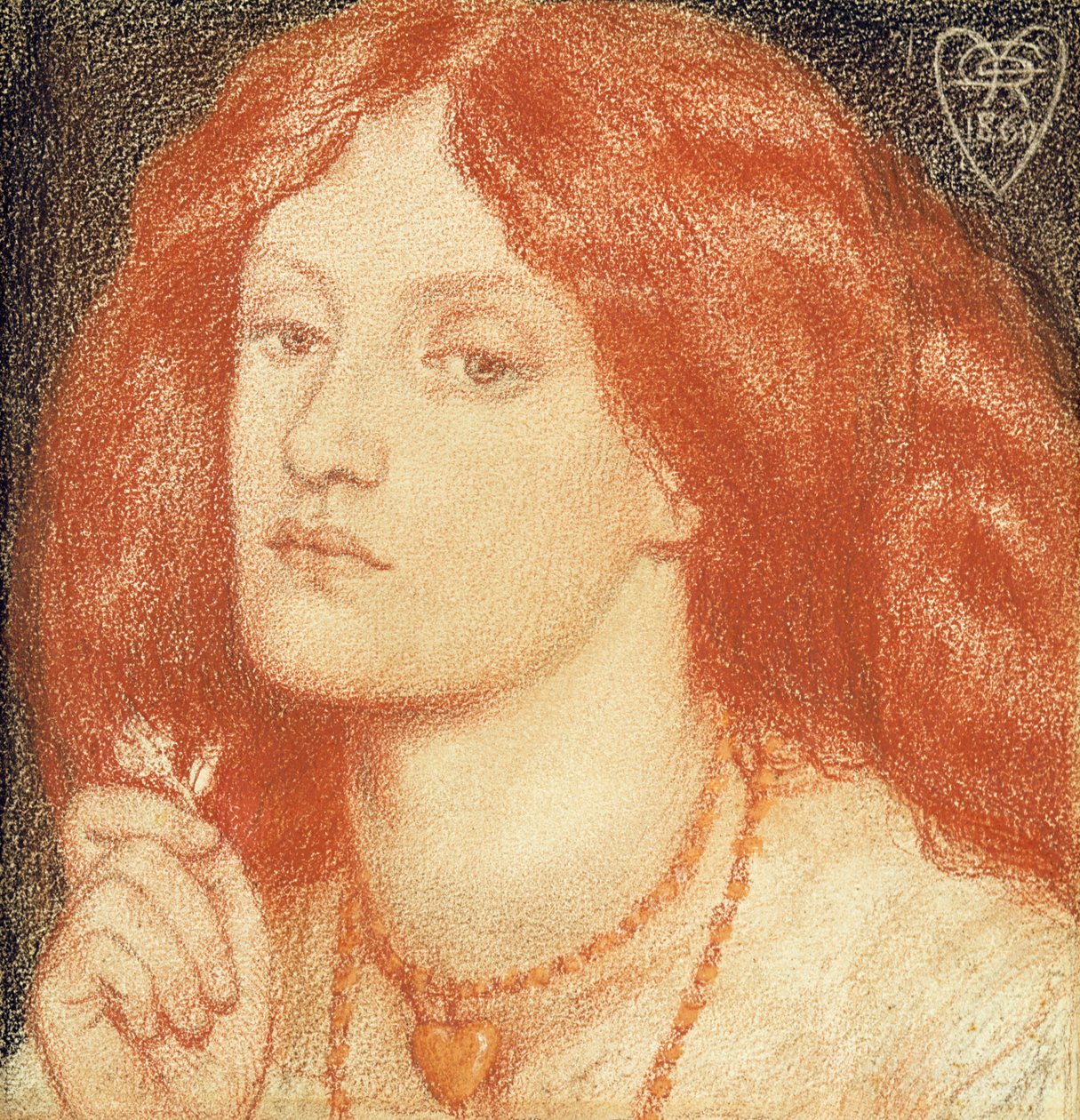 Portrett av Elizabeth Siddal (1834-62) av Dante Gabriel Charles Rossetti