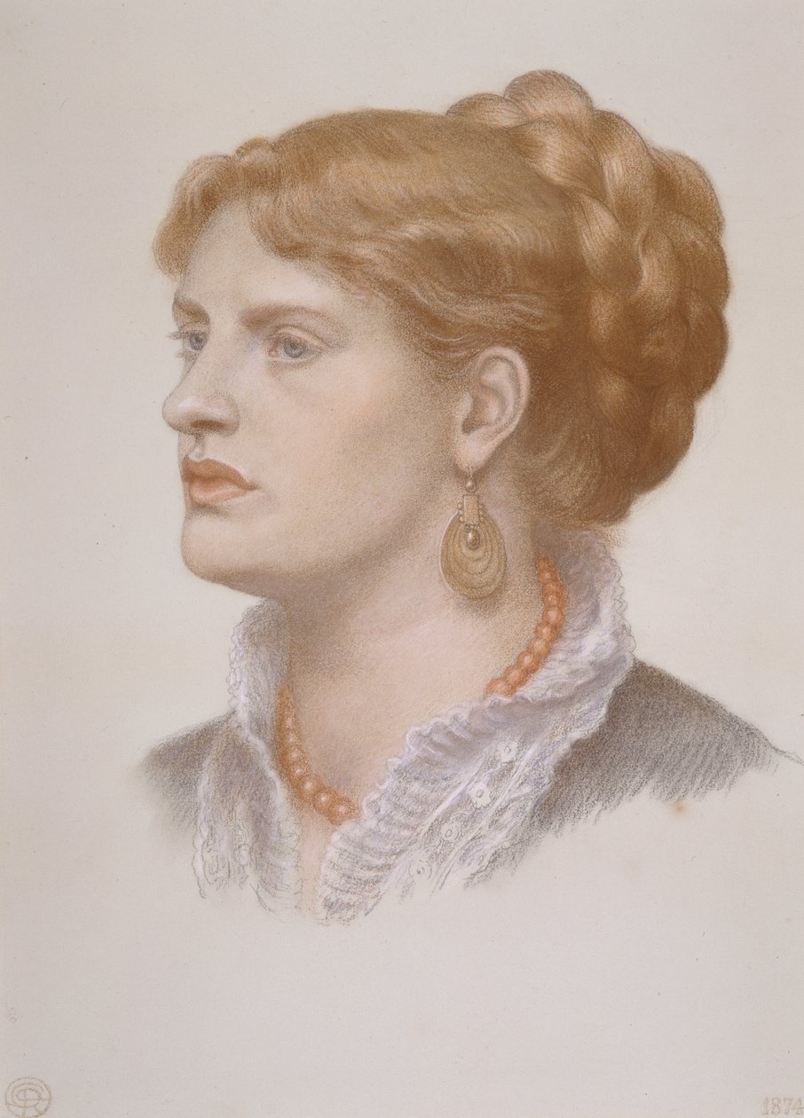 Portrett av Fanny Cornforth av Dante Gabriel Charles Rossetti