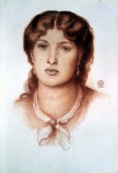 Portrett av Fanny Cornforth, 1868 av Dante Gabriel Charles Rossetti
