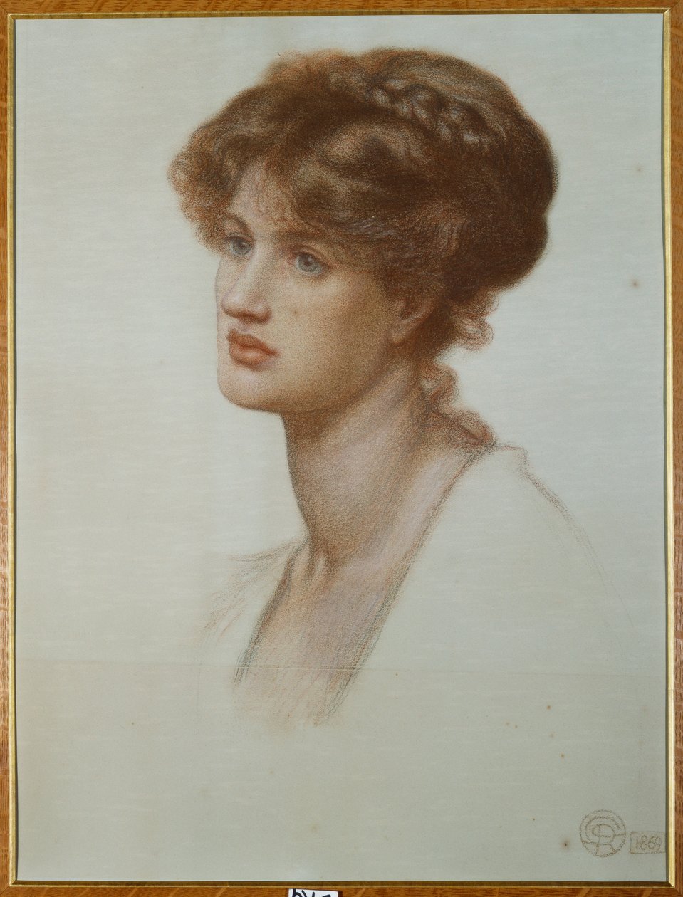 Portrett av fru William J. Stillman, bystelengde, 1869 av Dante Gabriel Charles Rossetti