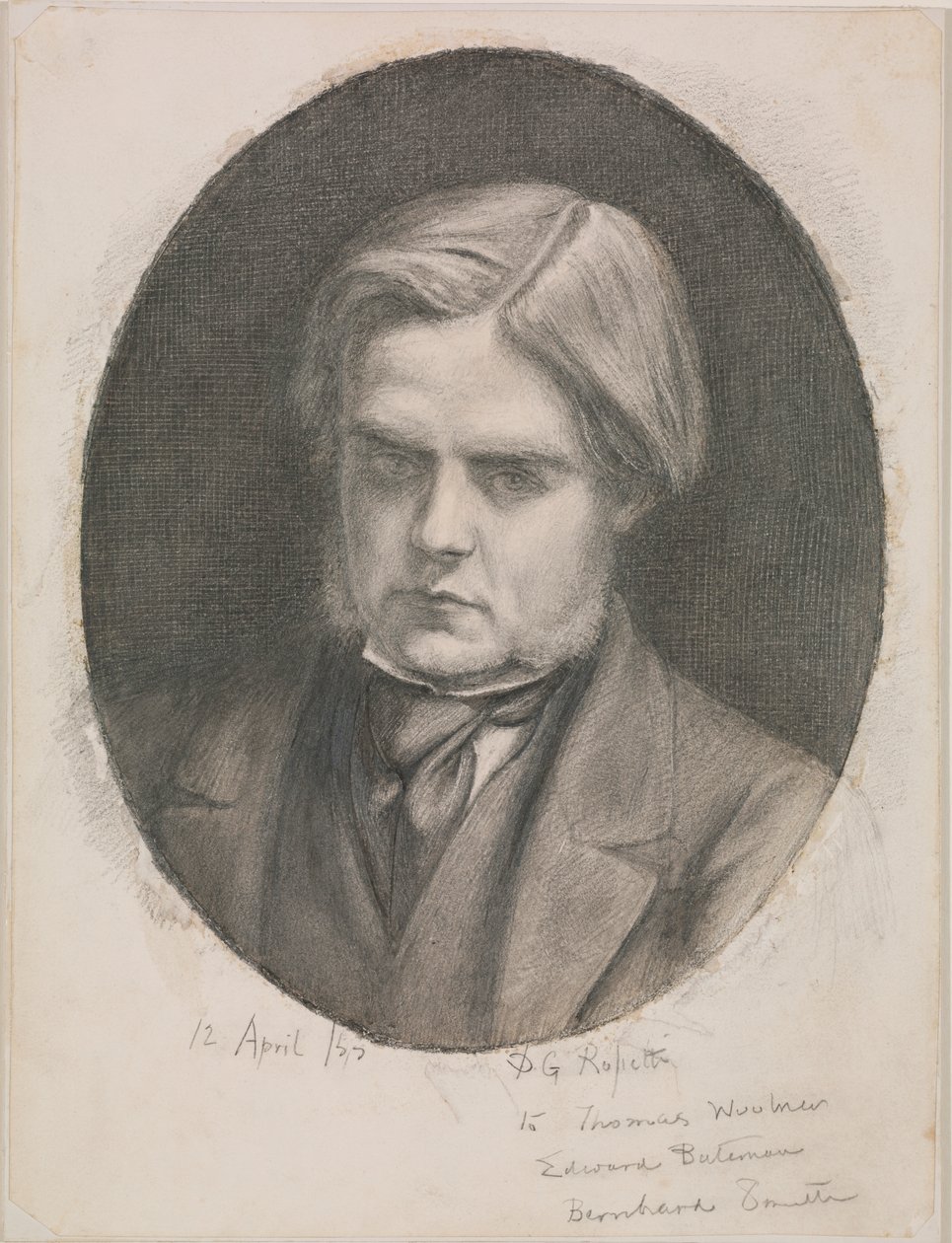 Portrett av William Holman Hunt av Dante Gabriel Charles Rossetti