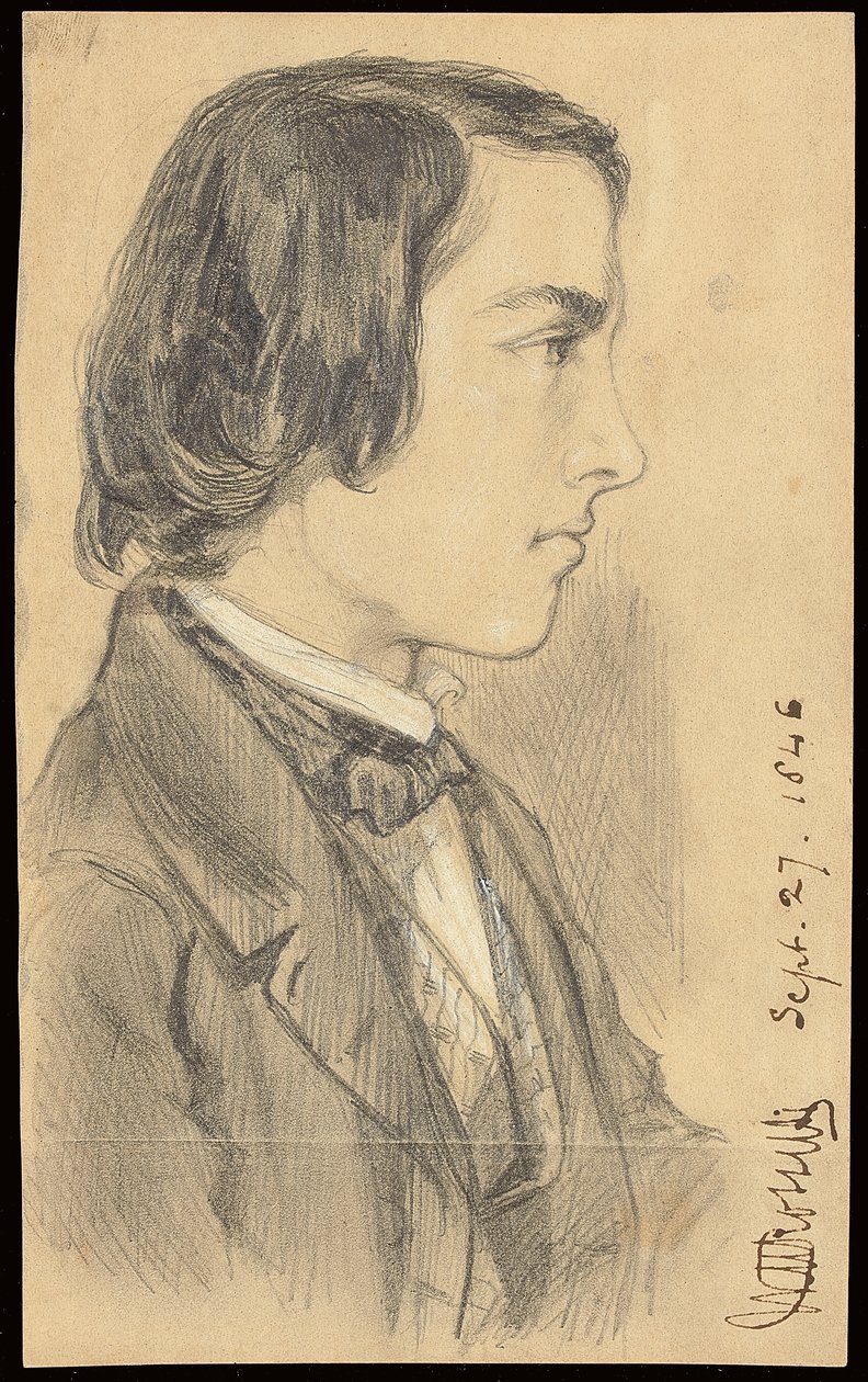 Portrett av William Michael Rossetti, 1846 av Dante Gabriel Charles Rossetti