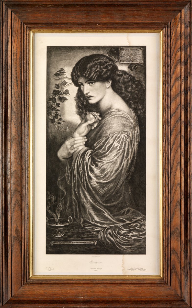 Proserpina (fotogravyr) av Dante Gabriel Charles Rossetti