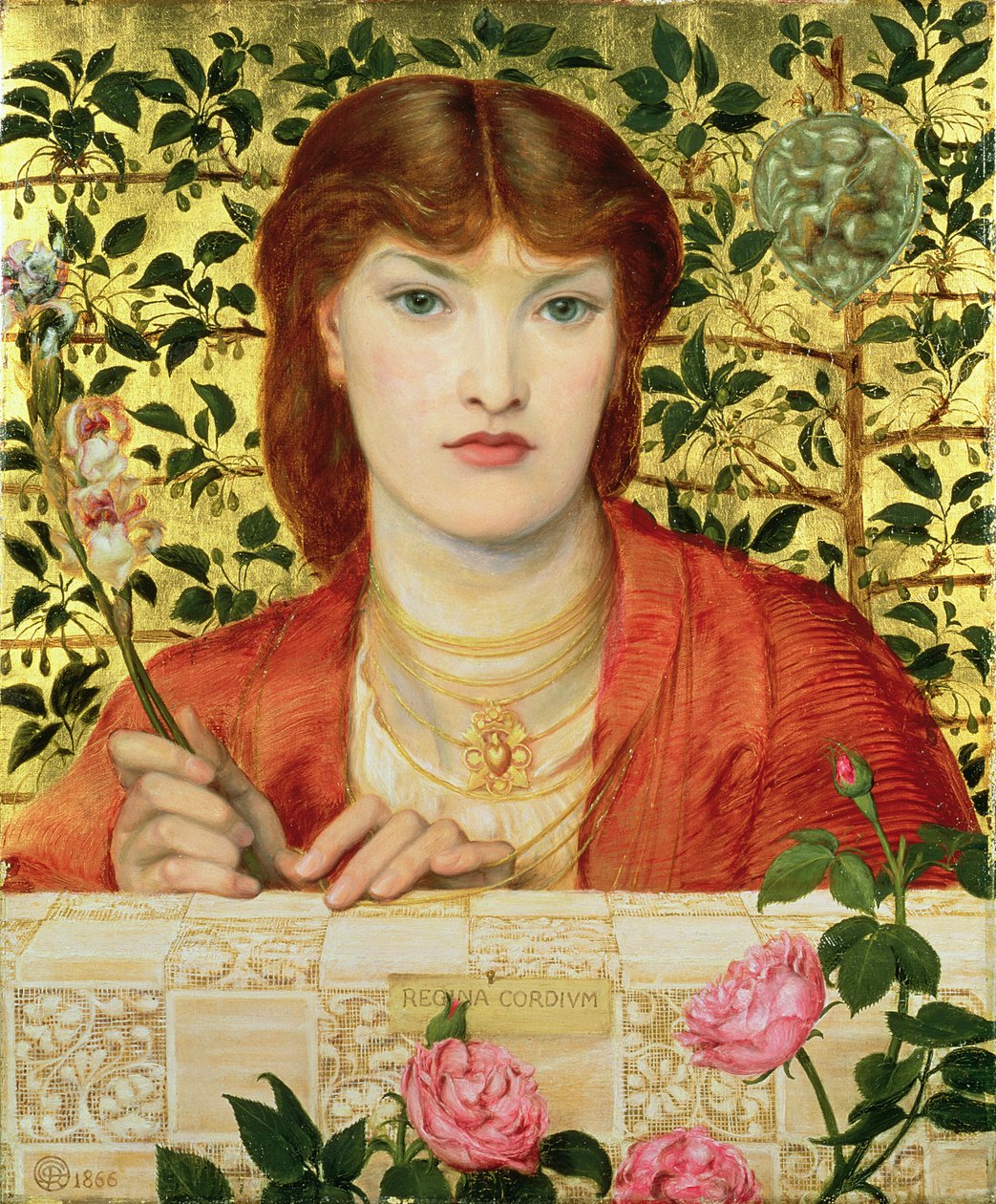 Queen of Hearts: Alice Wilding av Dante Gabriel Charles Rossetti
