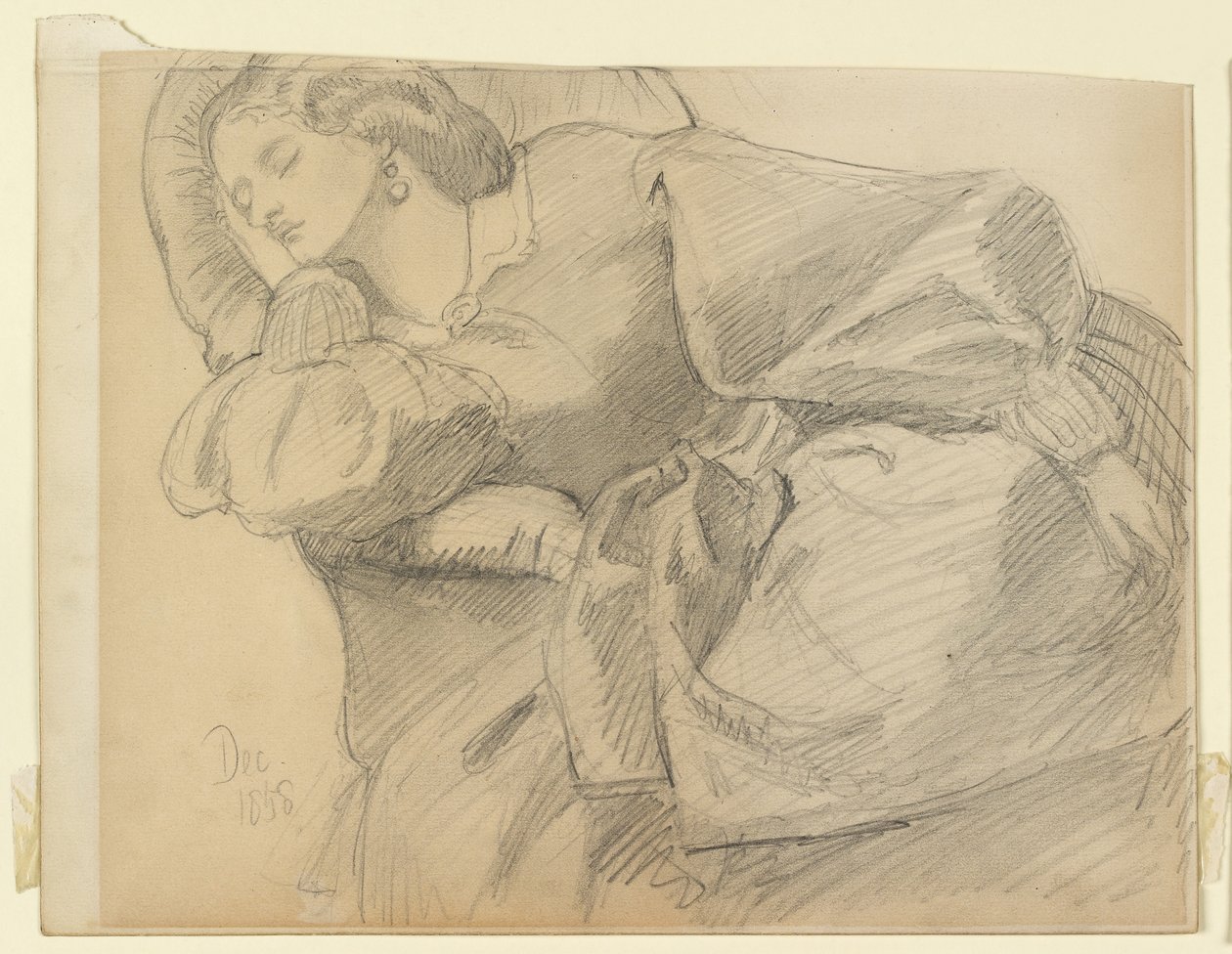 Ruth Herbert sover av Dante Gabriel Charles Rossetti