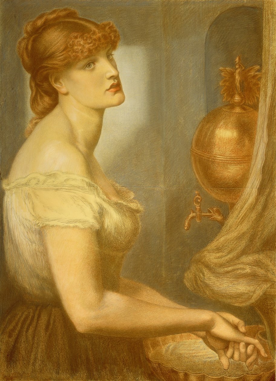 Studer for La Bella Mano av Dante Gabriel Charles Rossetti