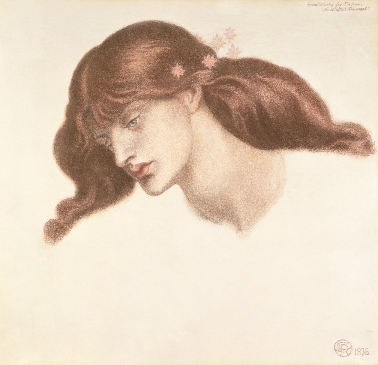 Studer for den salige Damozel av Dante Gabriel Charles Rossetti