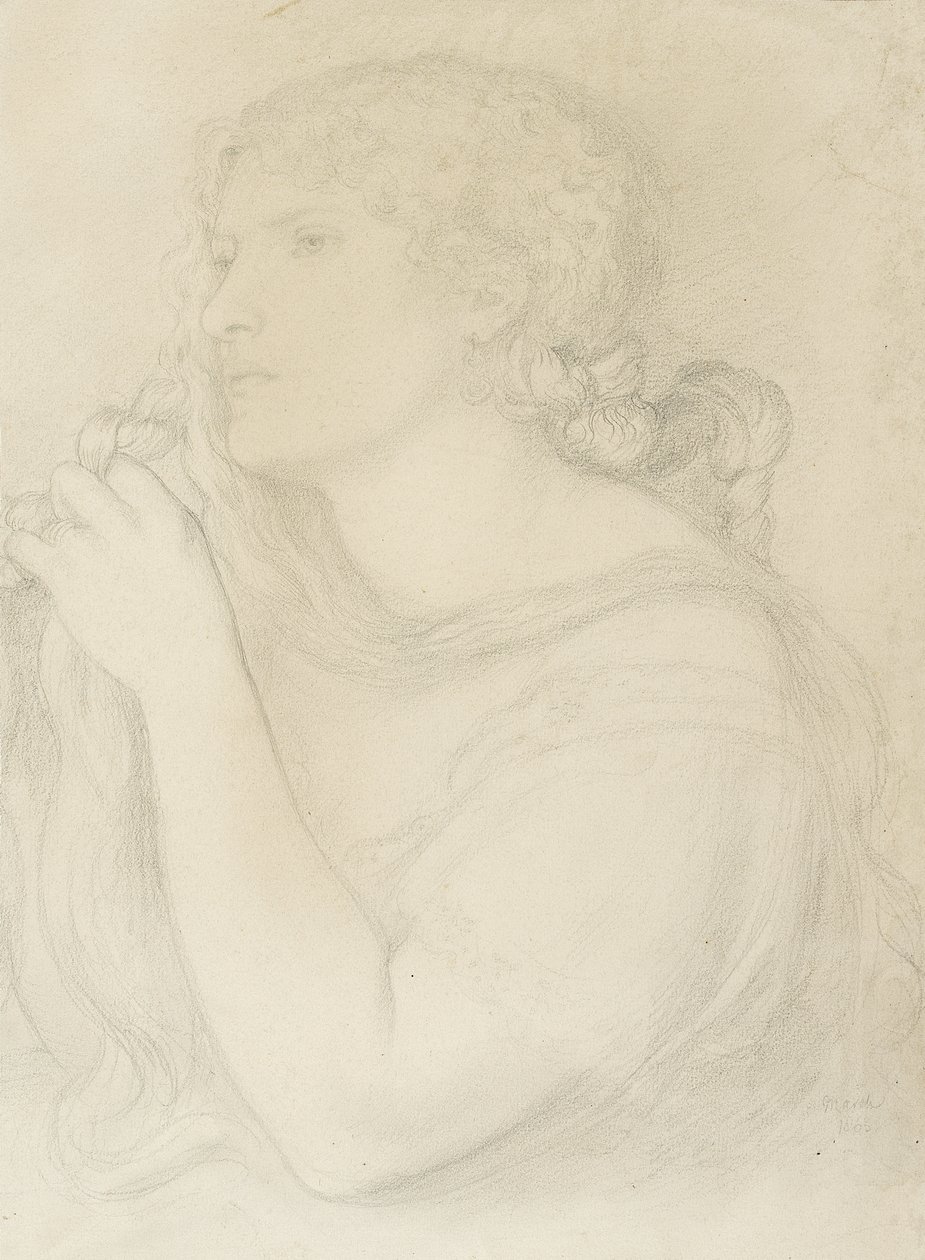 Studie av Fanny Cornforth, 1863 av Dante Gabriel Charles Rossetti