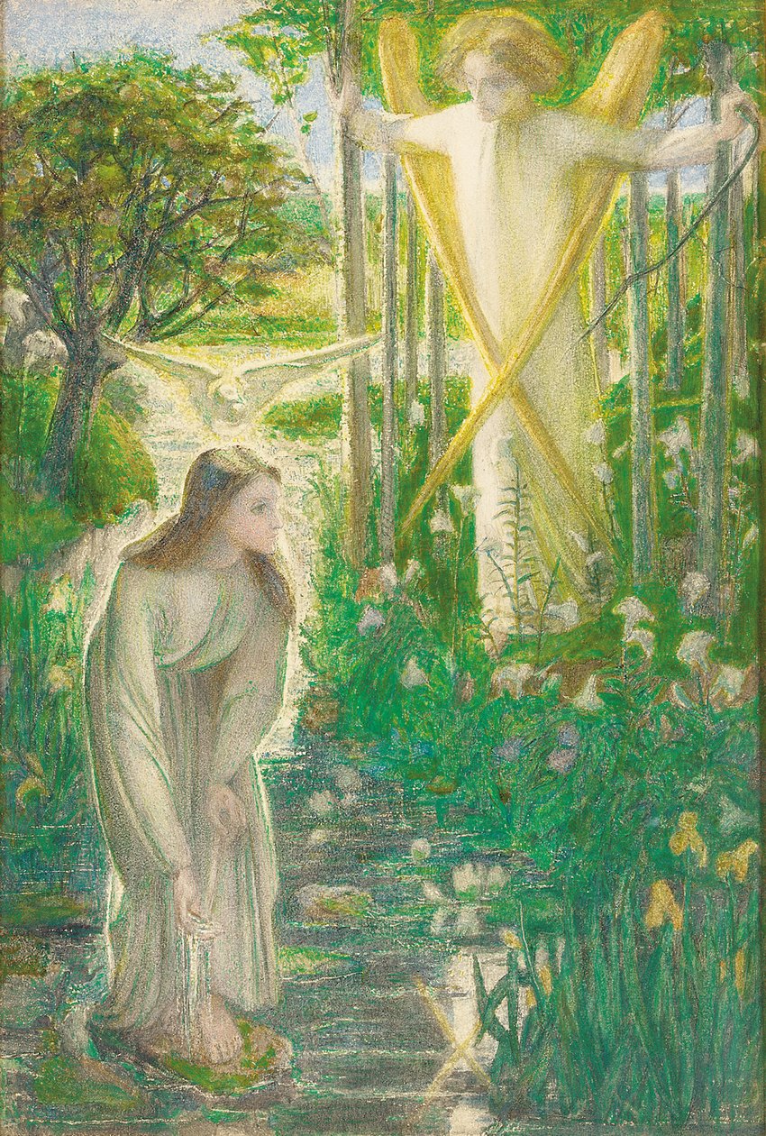 Bebudelsen, 1855 av Dante Gabriel Charles Rossetti