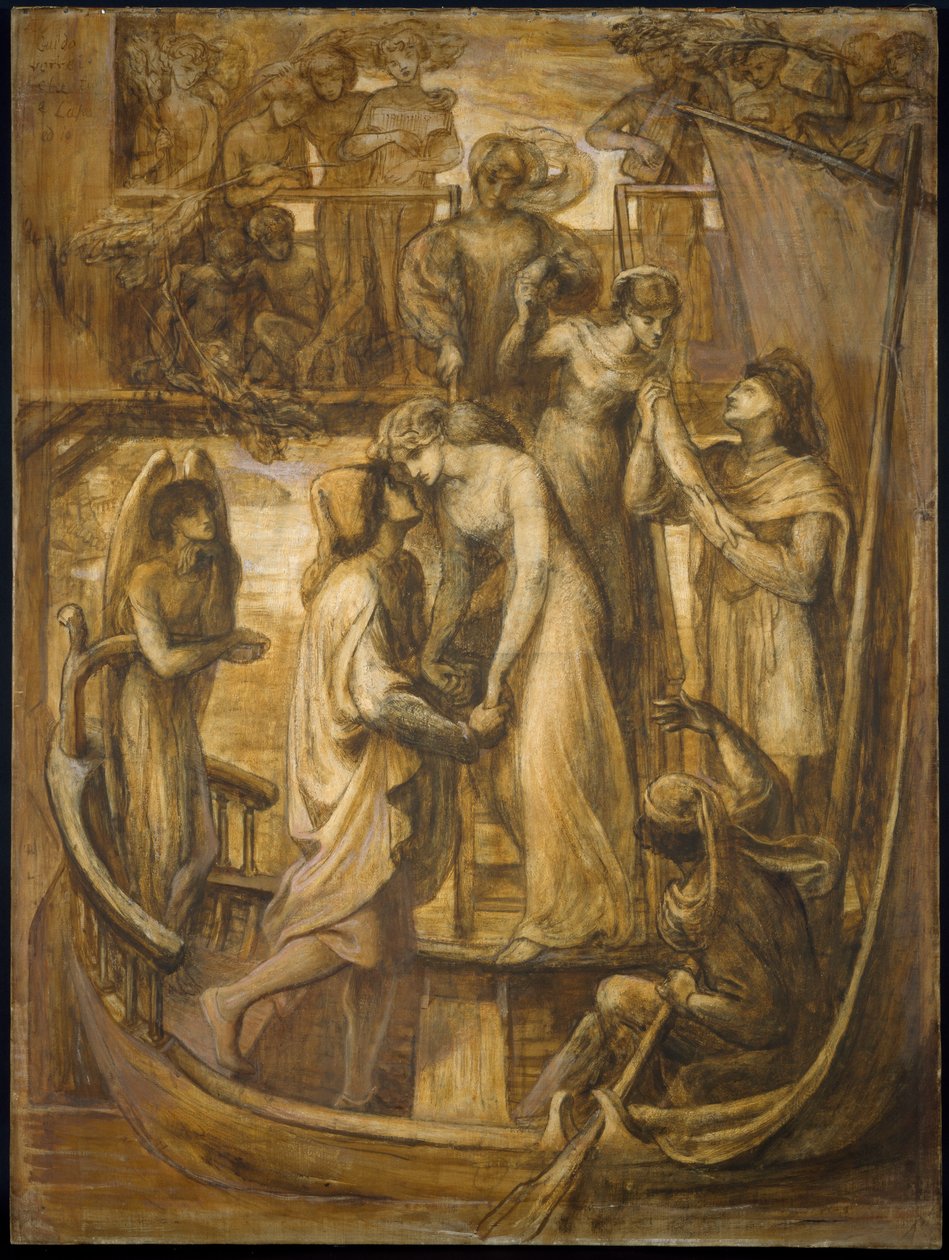 Kjærlighetens båt, 1881 av Dante Gabriel Charles Rossetti
