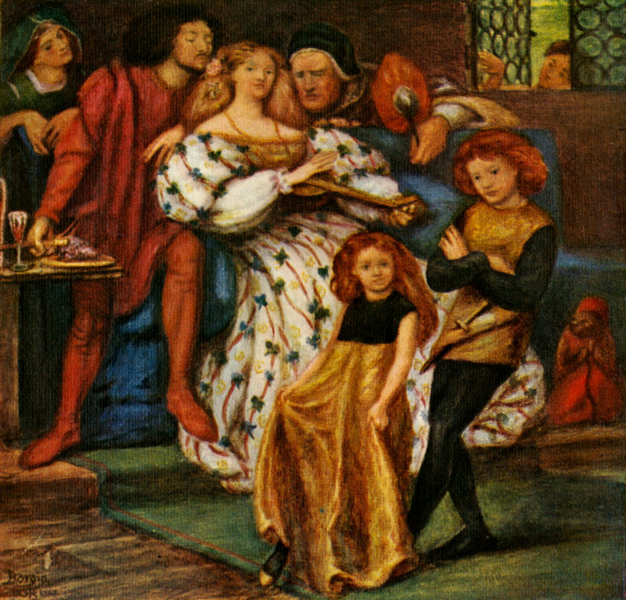 Familien Borgia, 1863, c1912 av Dante Gabriel Charles Rossetti