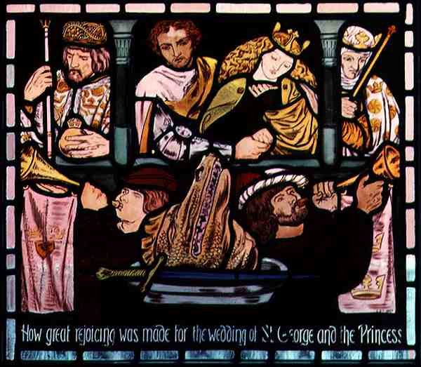 The Marriage of St. George and the Princess, 1800-tallet av Dante Gabriel Charles Rossetti
