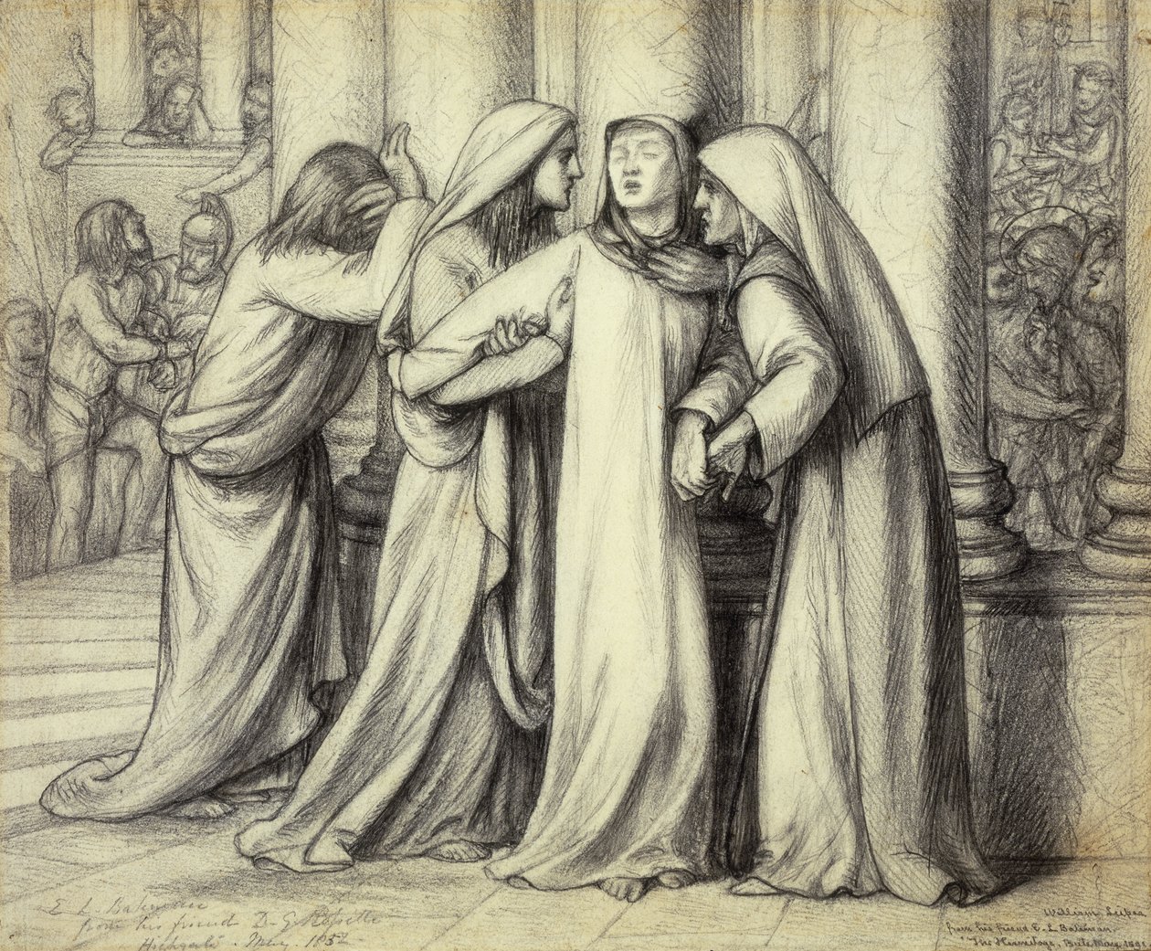 Jomfru Maria blir trøstet, 1891 av Dante Gabriel Charles Rossetti