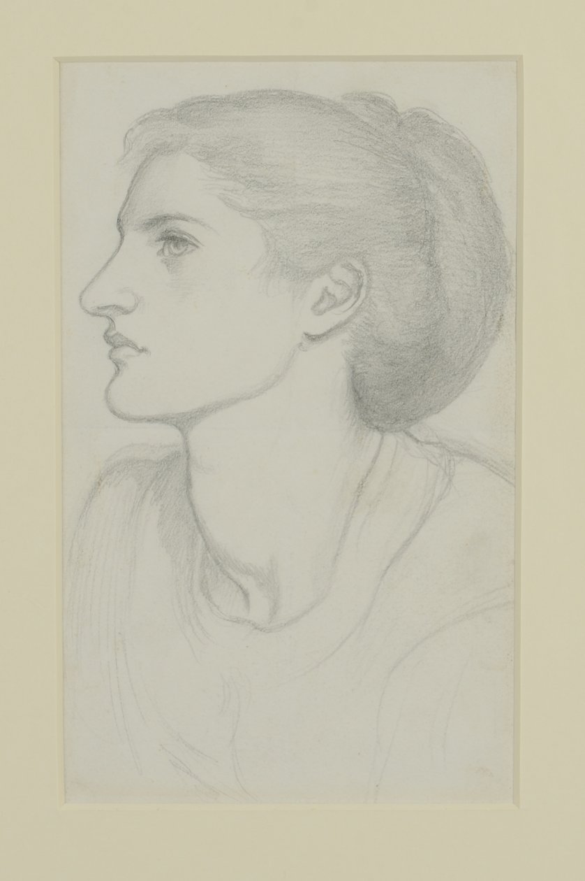Kvinnehode, 1865-70 av Dante Gabriel Charles Rossetti