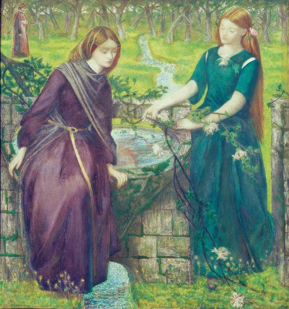 Dantes visjon om Rachel og Lea av Dante Gabriel Charles Rossetti