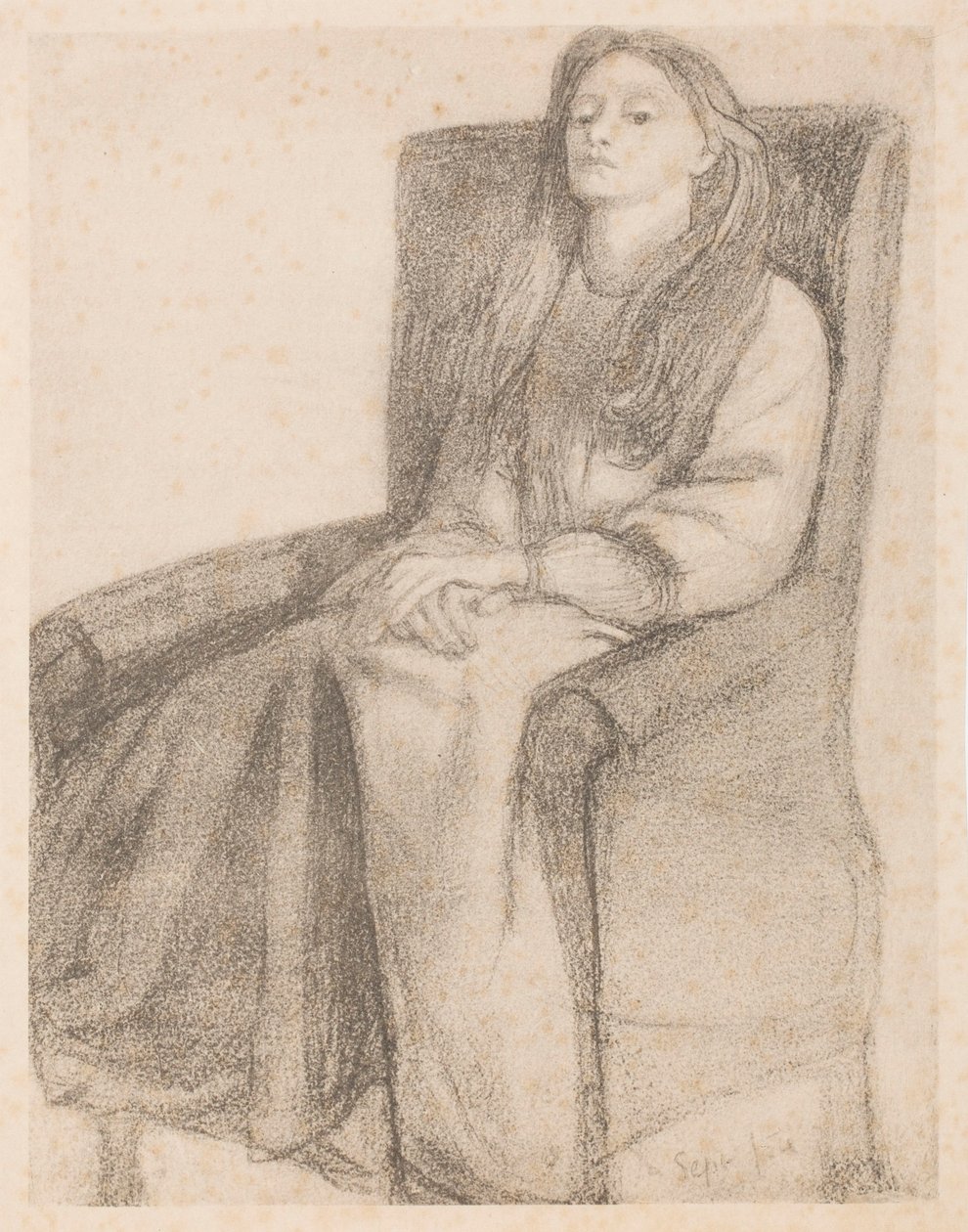 Elizabeth Siddal av Dante Gabriel Rossetti