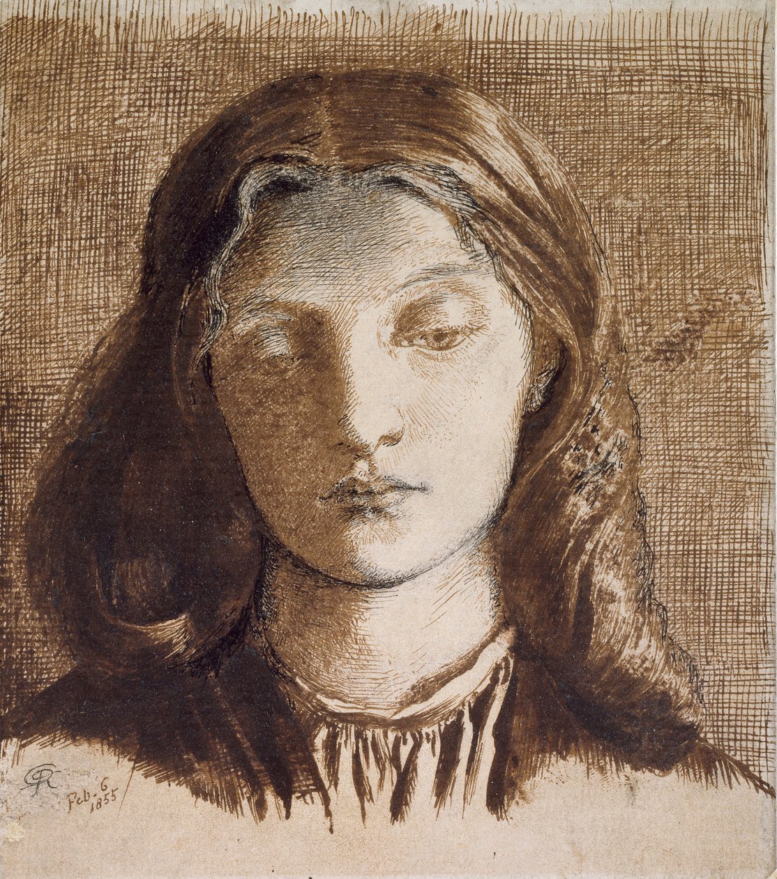 Elizabeth Siddall, 1855 av Dante Gabriel Rossetti