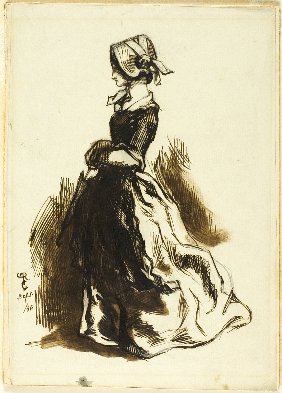 Portrett av en kvinne i full lengde av Dante Gabriel Rossetti