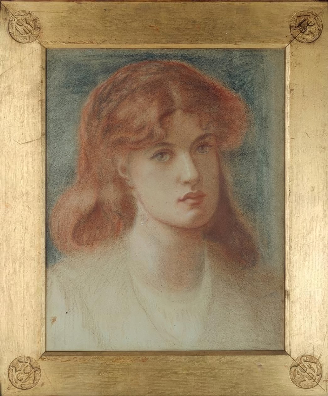 Hodet til en jente av Dante Gabriel Charles Rossetti